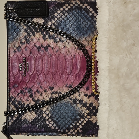 Coach Handbags - Coach Multi Colored Python Crossbody Bag. EUC